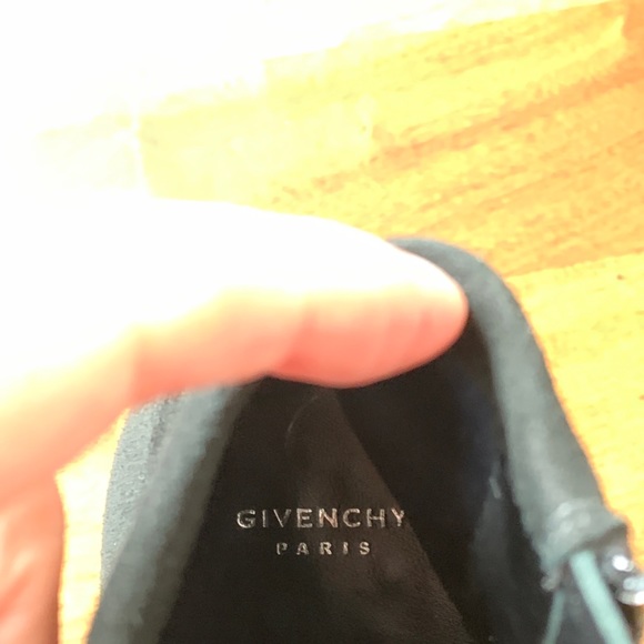 Givenchy boots size 36 1/2, black suede and leather boot with multicolor heel - Picture 7 of 9